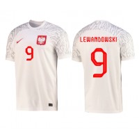 Fotbalové Dres Polsko Robert Lewandowski #9 Domácí MS 2022 Krátký Rukáv